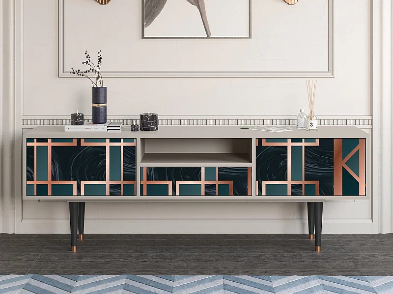 Meuble TV - 170х59х41 cm - T6 - Emerald Metro, Sable