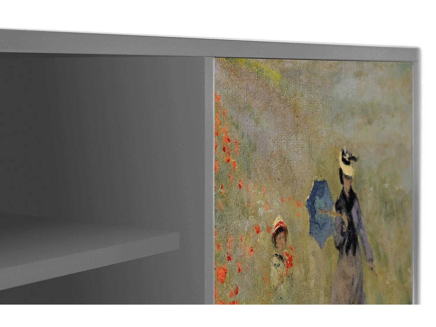 Mobile TV - 170х69х48 cm - T2 - The Poppy Field   , Grigio
