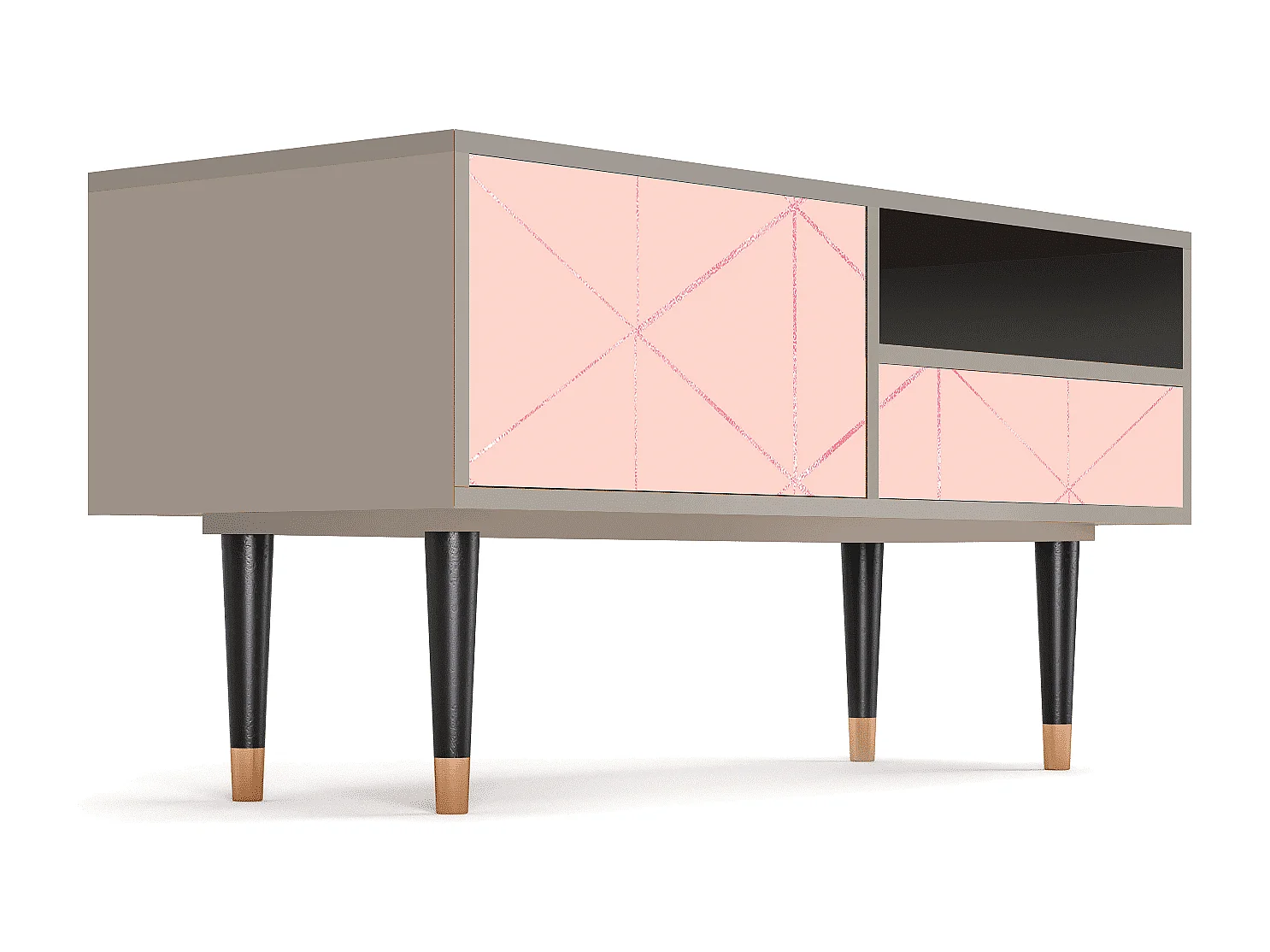 TV-Möbel - 115х59х48 cm - T3 - Rose Quartz, Sand