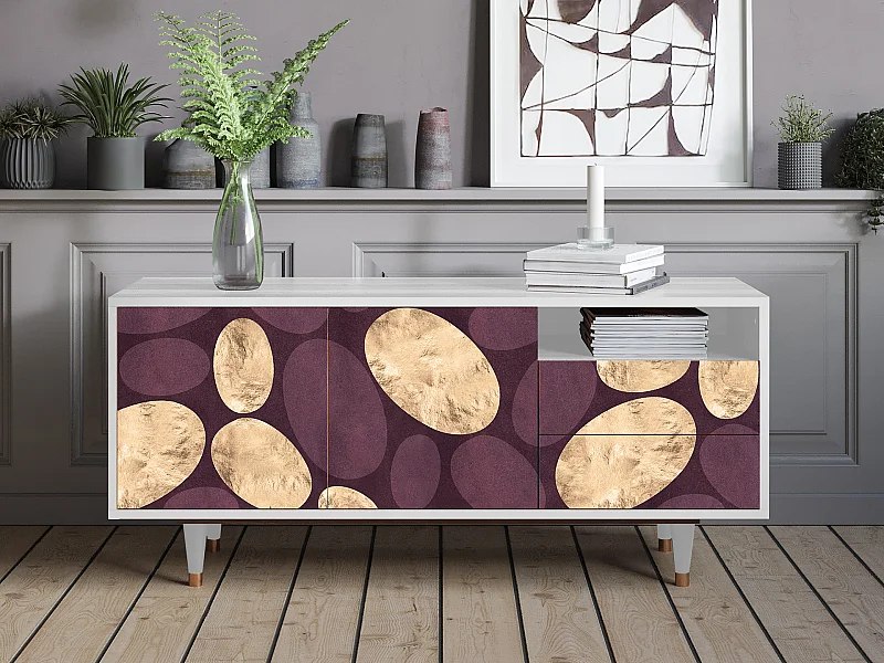 TV-Möbel - 125х56х41 cm - T7 - Fine Wine, Weiß