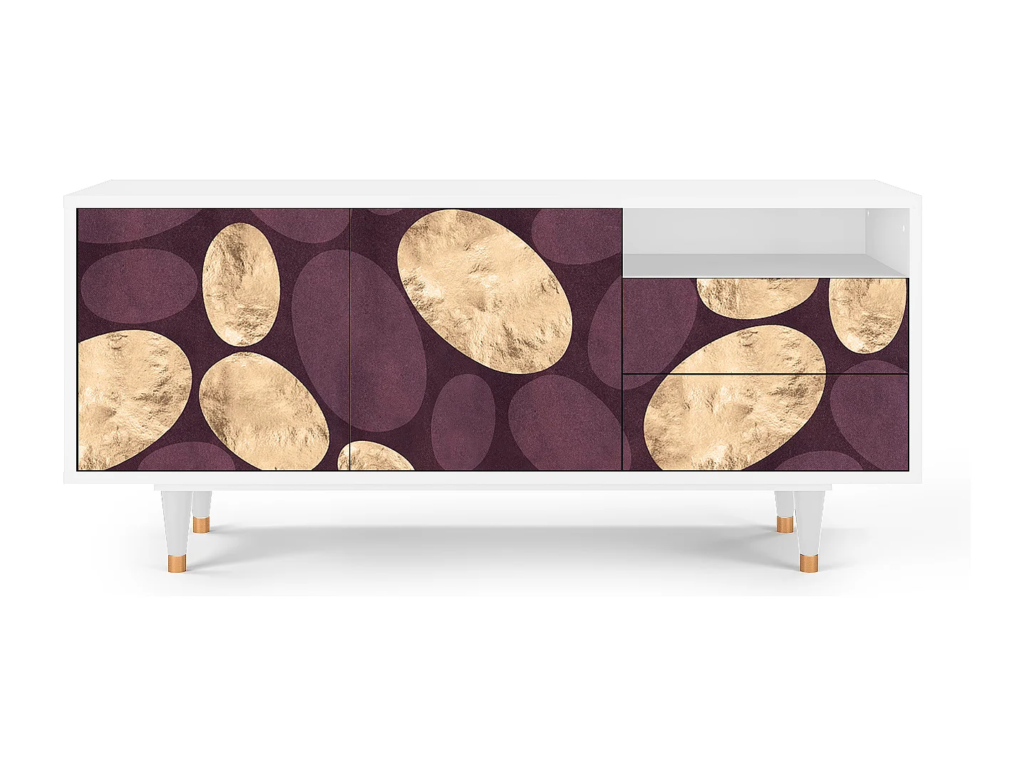 TV-Möbel - 125х56х41 cm - T7 - Fine Wine, Weiß