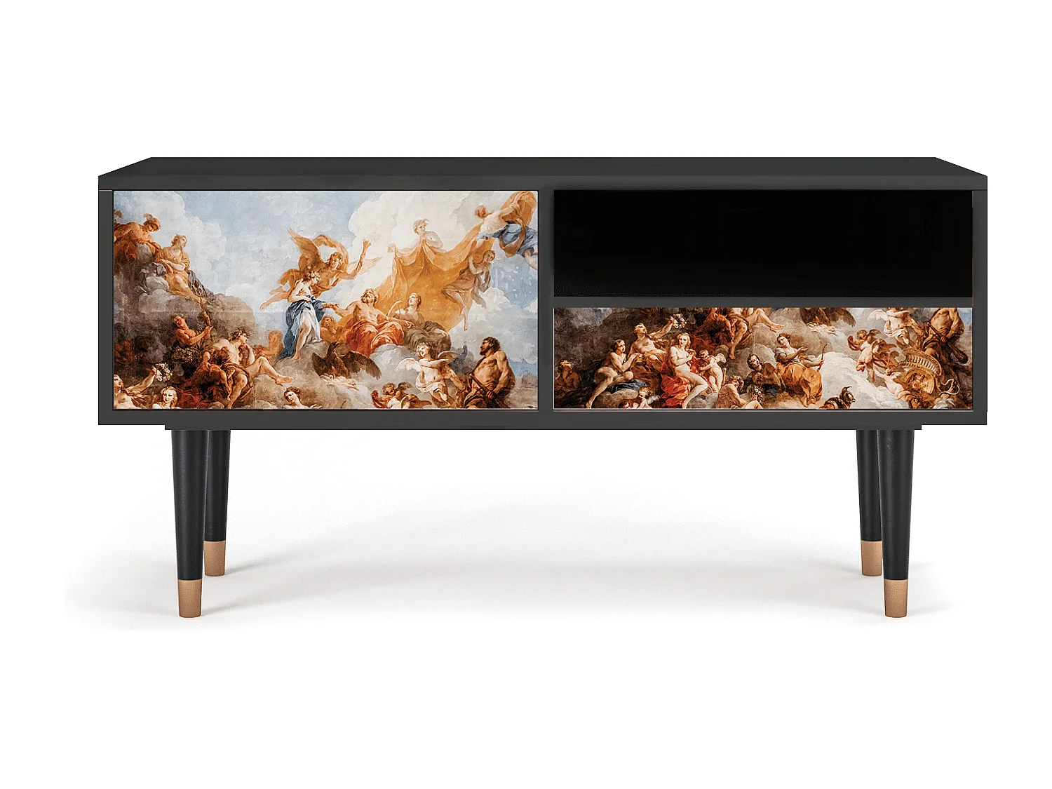 TV-meubel - 115х59х48 cm - T3 - Versailles, Antraciet