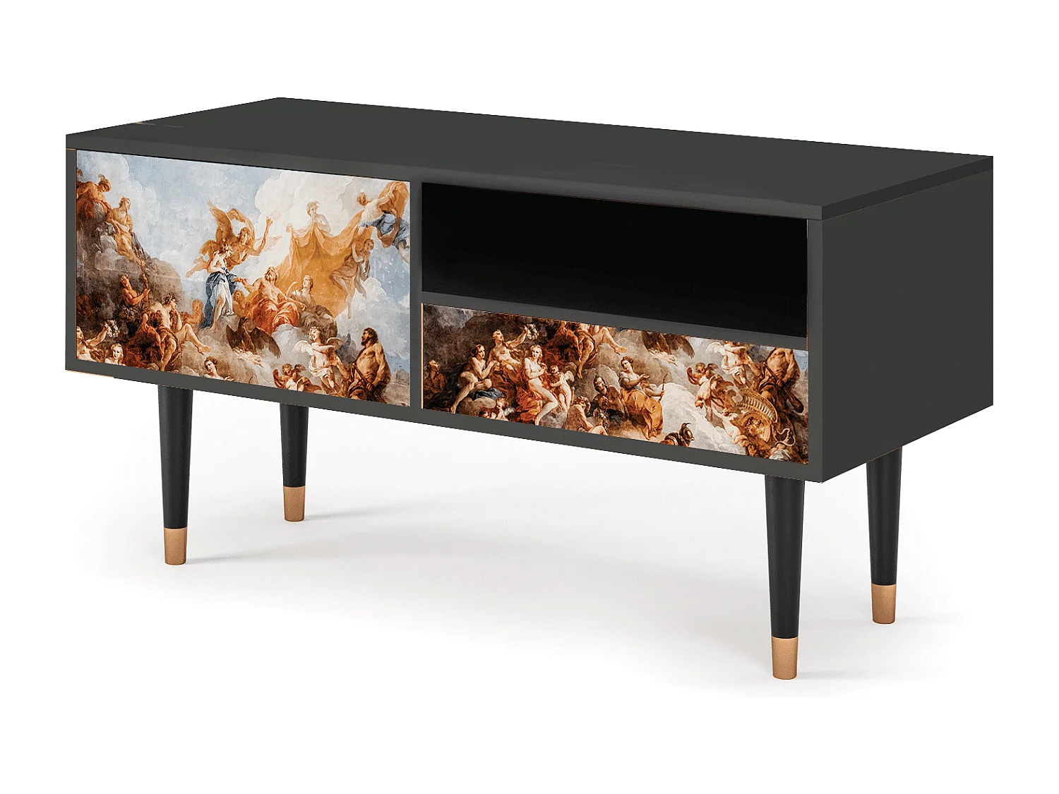 TV-meubel - 115х59х48 cm - T3 - Versailles, Antraciet