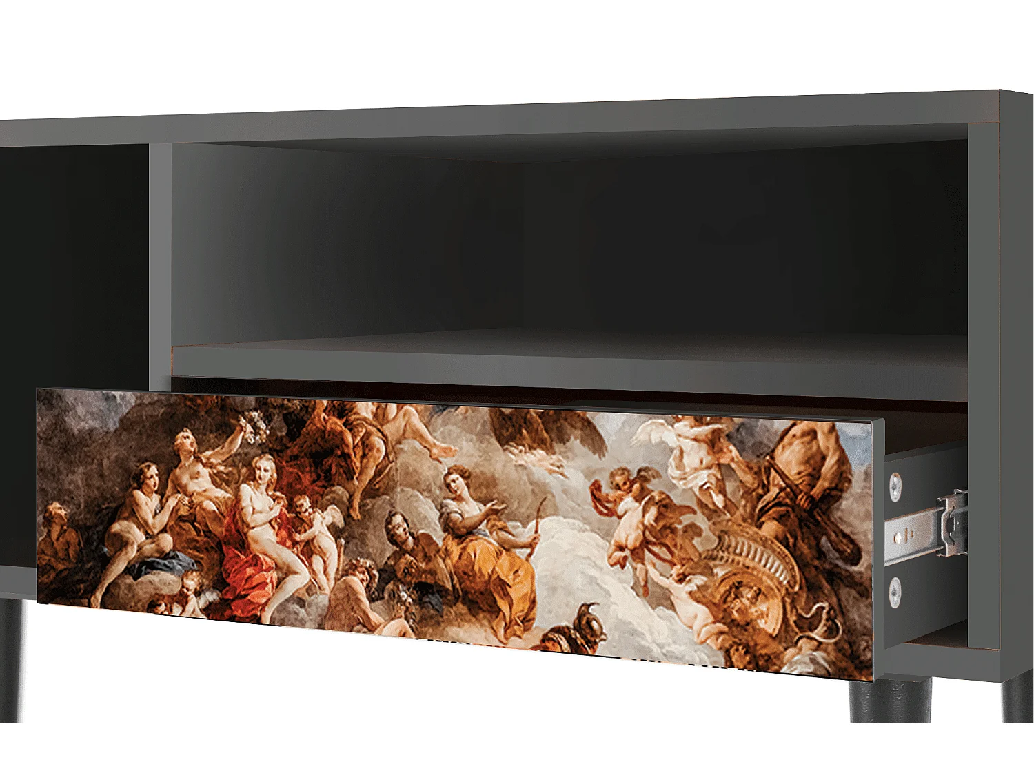 TV-meubel - 115х59х48 cm - T3 - Versailles, Antraciet