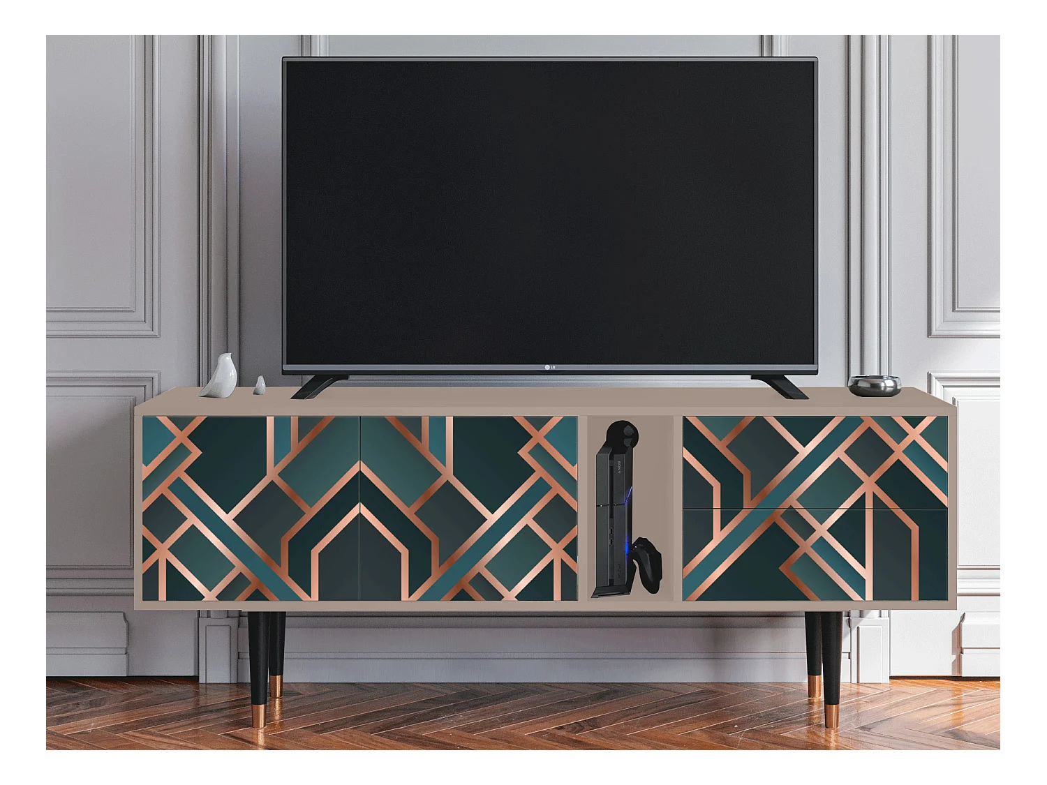 Meuble TV - 170х69х48 cm - T1 - Bronze Crossroad, Latte