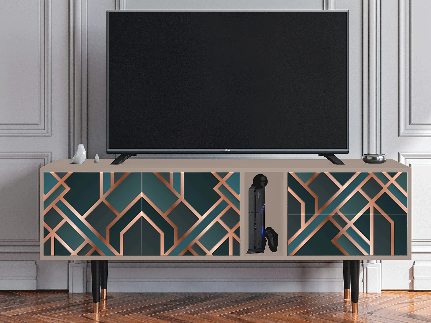 TV-Möbel - 170х69х48 cm - T1 - Bronze Crossroad, Latte