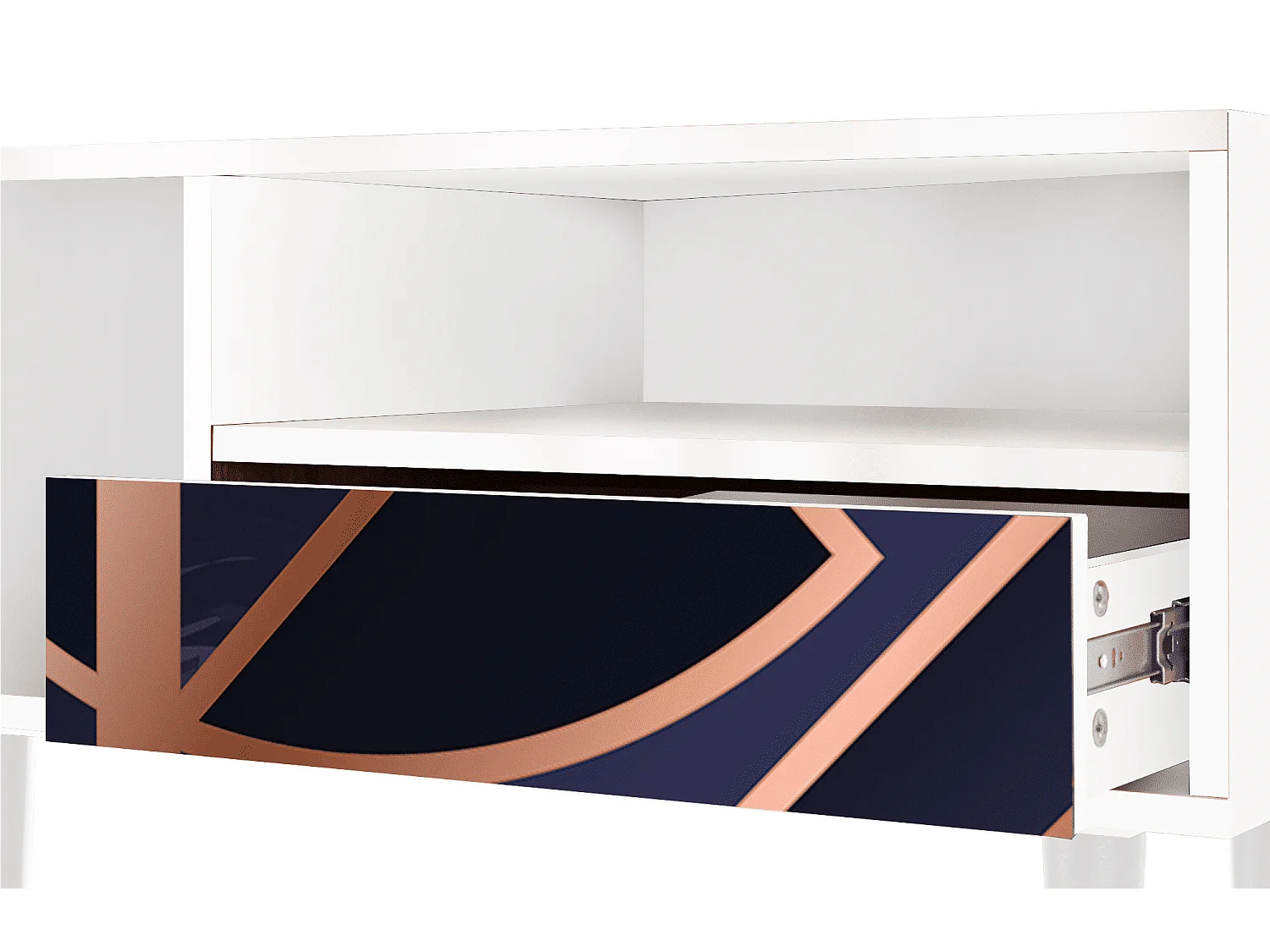 Meuble TV - 115х59х48 cm - T3 - Purple Temple, Blanc