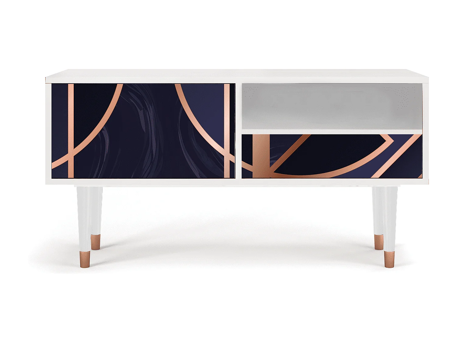 Meuble TV - 115х59х48 cm - T3 - Purple Temple, Blanc