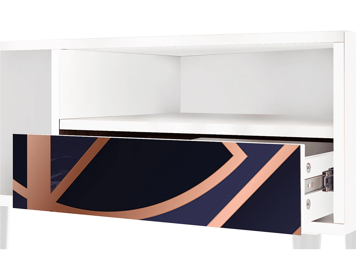 Meuble TV - 115х59х48 cm - T3 - Purple Temple, Blanc