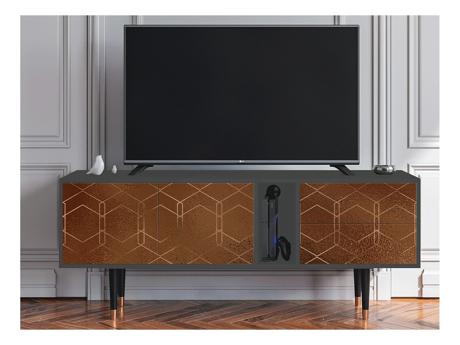 Mobile TV - 170х69х48 cm - T1 - Chocolate Bar, Antracite