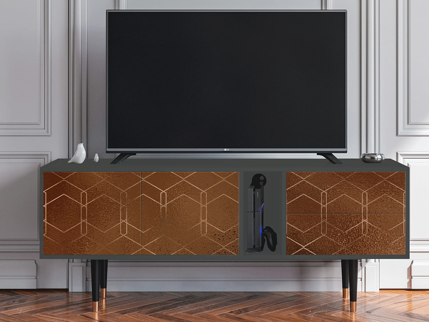 TV-meubel - 170х69х48 cm - T1 - Chocolate Bar, Antraciet