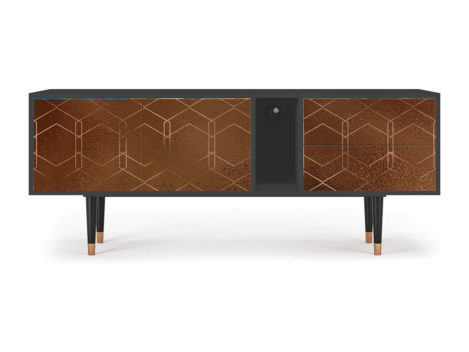 TV-meubel - 170х69х48 cm - T1 - Chocolate Bar, Antraciet