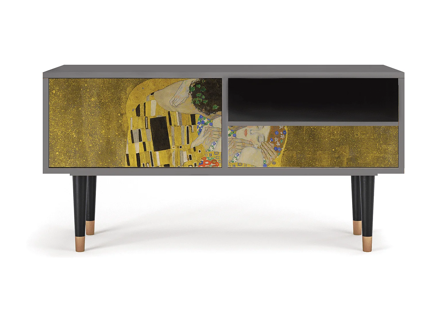 Mobile TV - 115х59х48 cm - T3 - The Kiss by Klimt , Sabbia