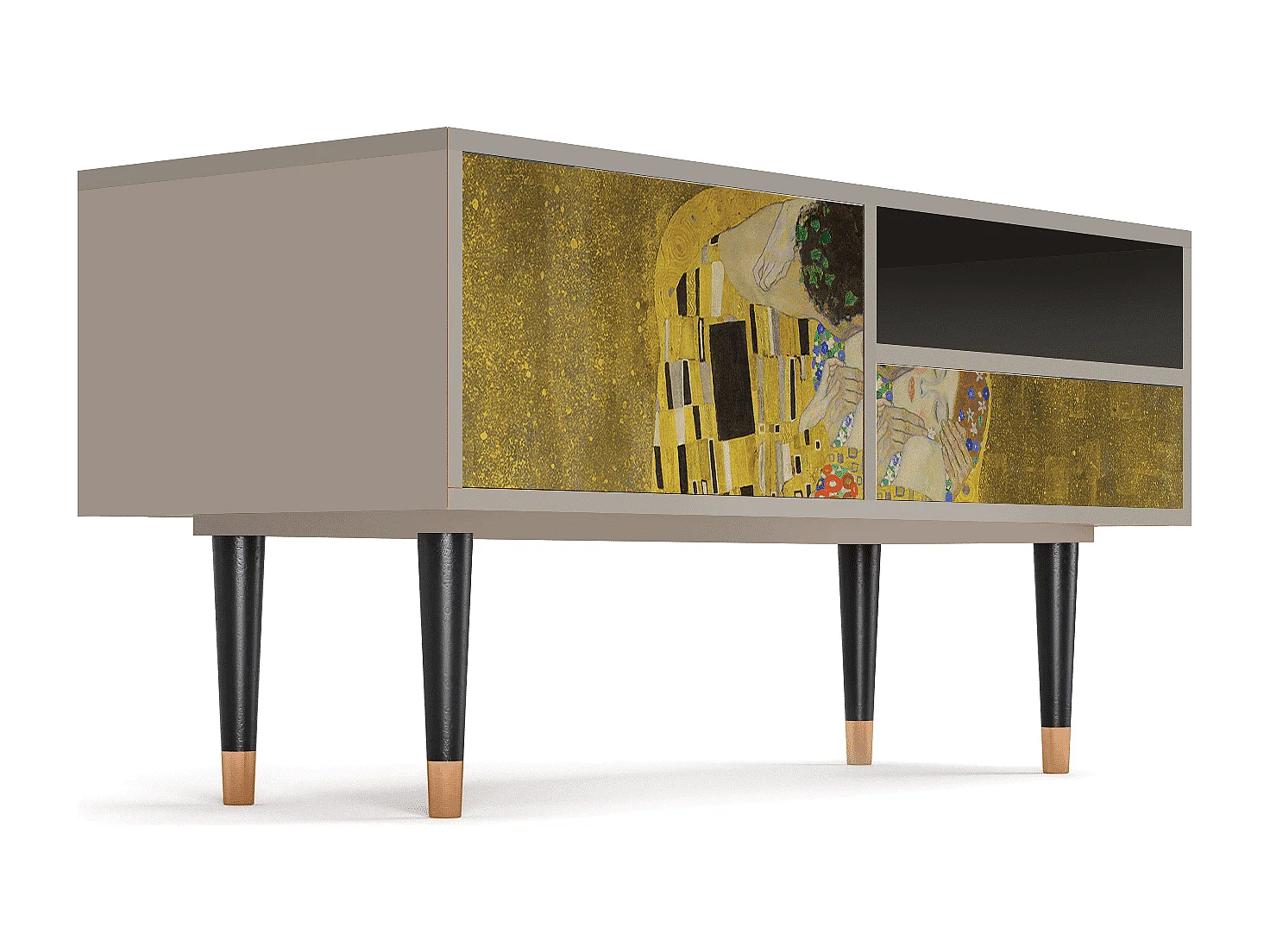 Meuble TV - 115х59х48 cm - T3 - The Kiss by Klimt , Sable