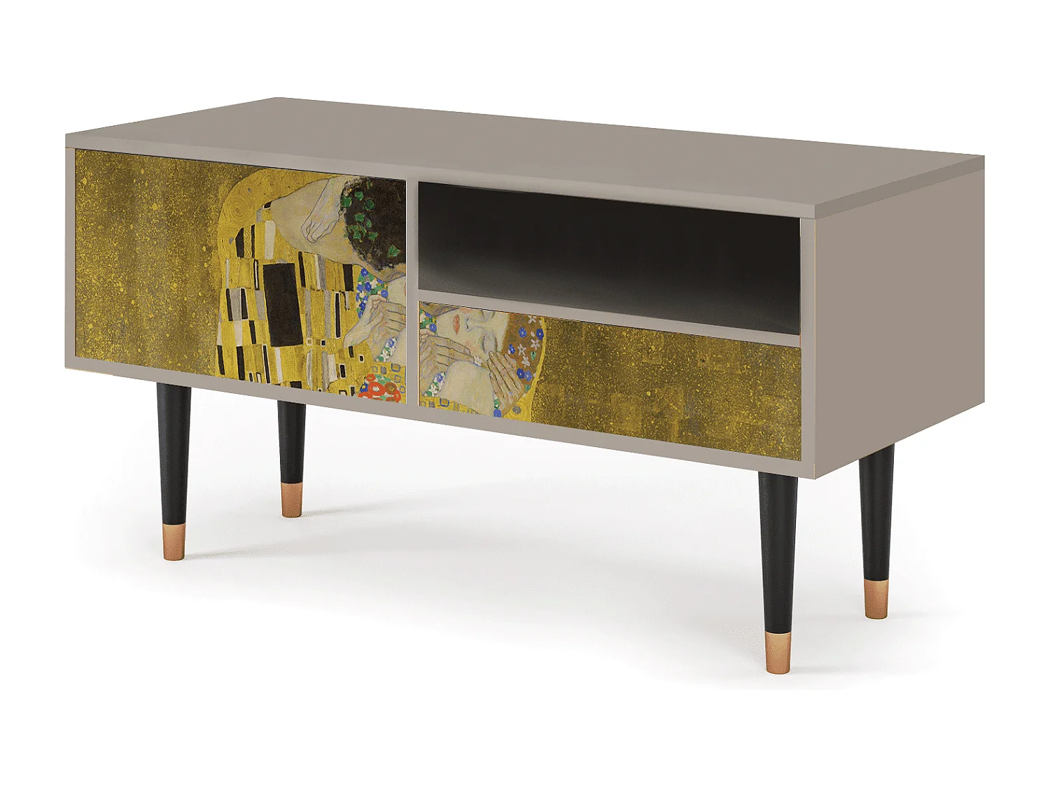 Mobile TV - 115х59х48 cm - T3 - The Kiss by Klimt , Sabbia