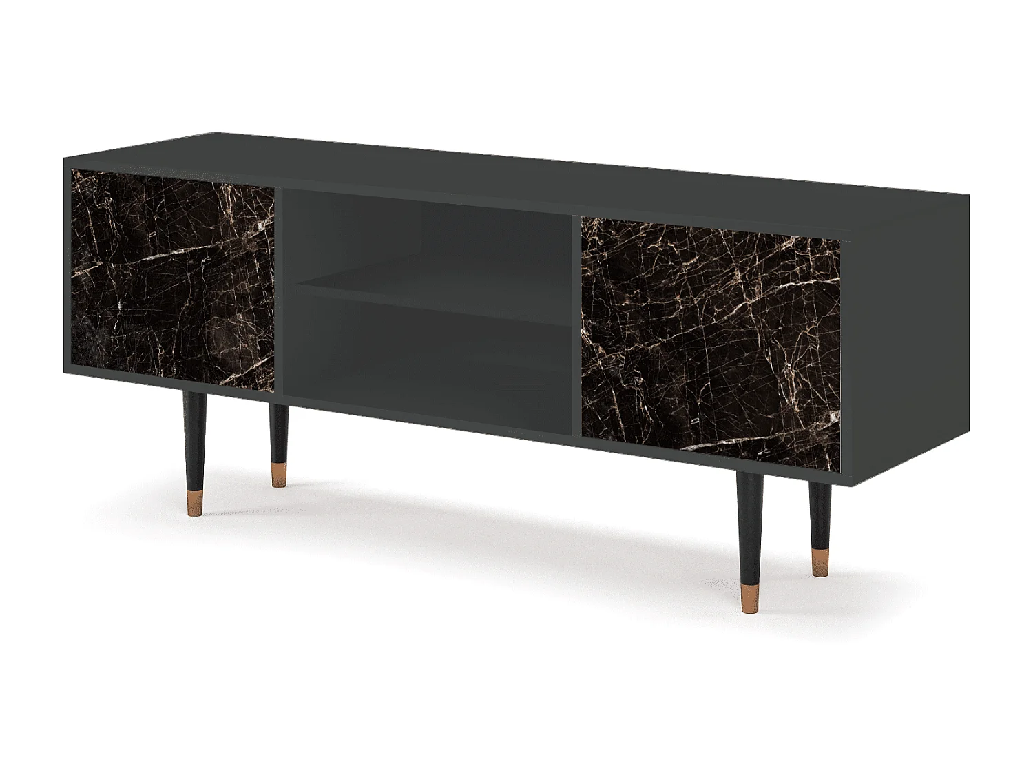 Szafka RTV - 170х69х48 cm - T2 - Night Abyss, Antracyt