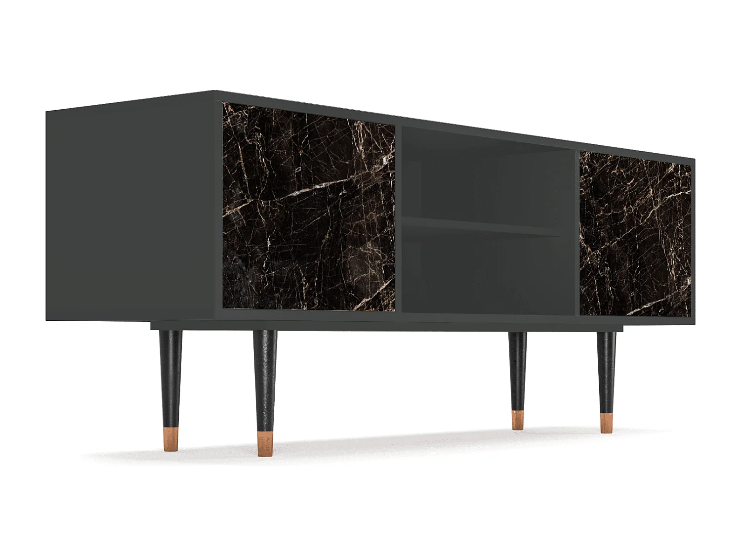 Szafka RTV - 170х69х48 cm - T2 - Night Abyss, Antracyt