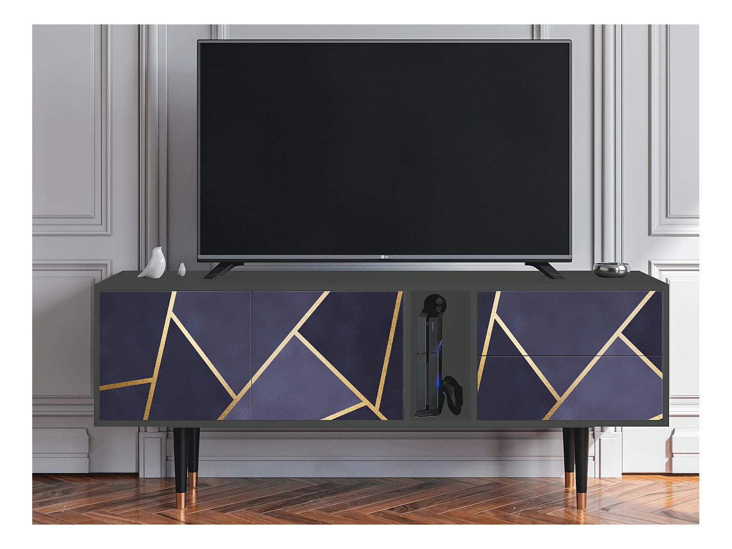Meuble TV - 170х69х48 cm - T1 - The Amethyst, Anthracite