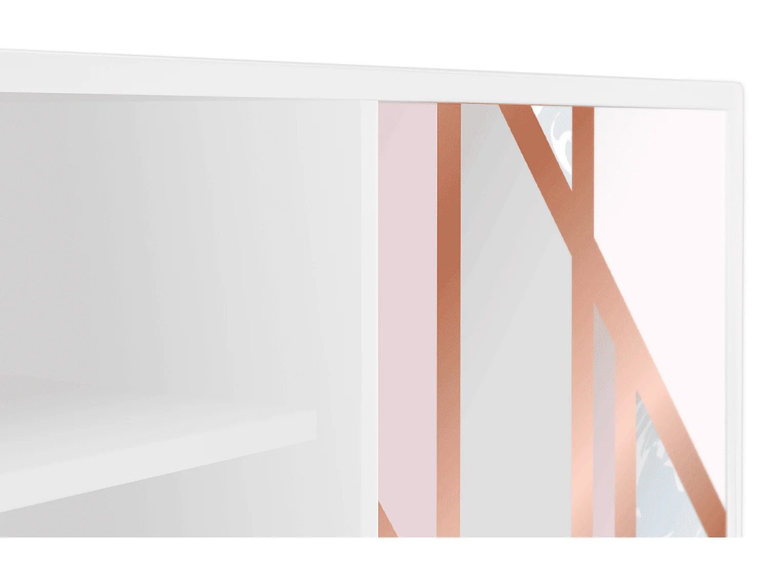 Meuble TV - 170х69х48 cm - T2 - Champagne Story, Blanc