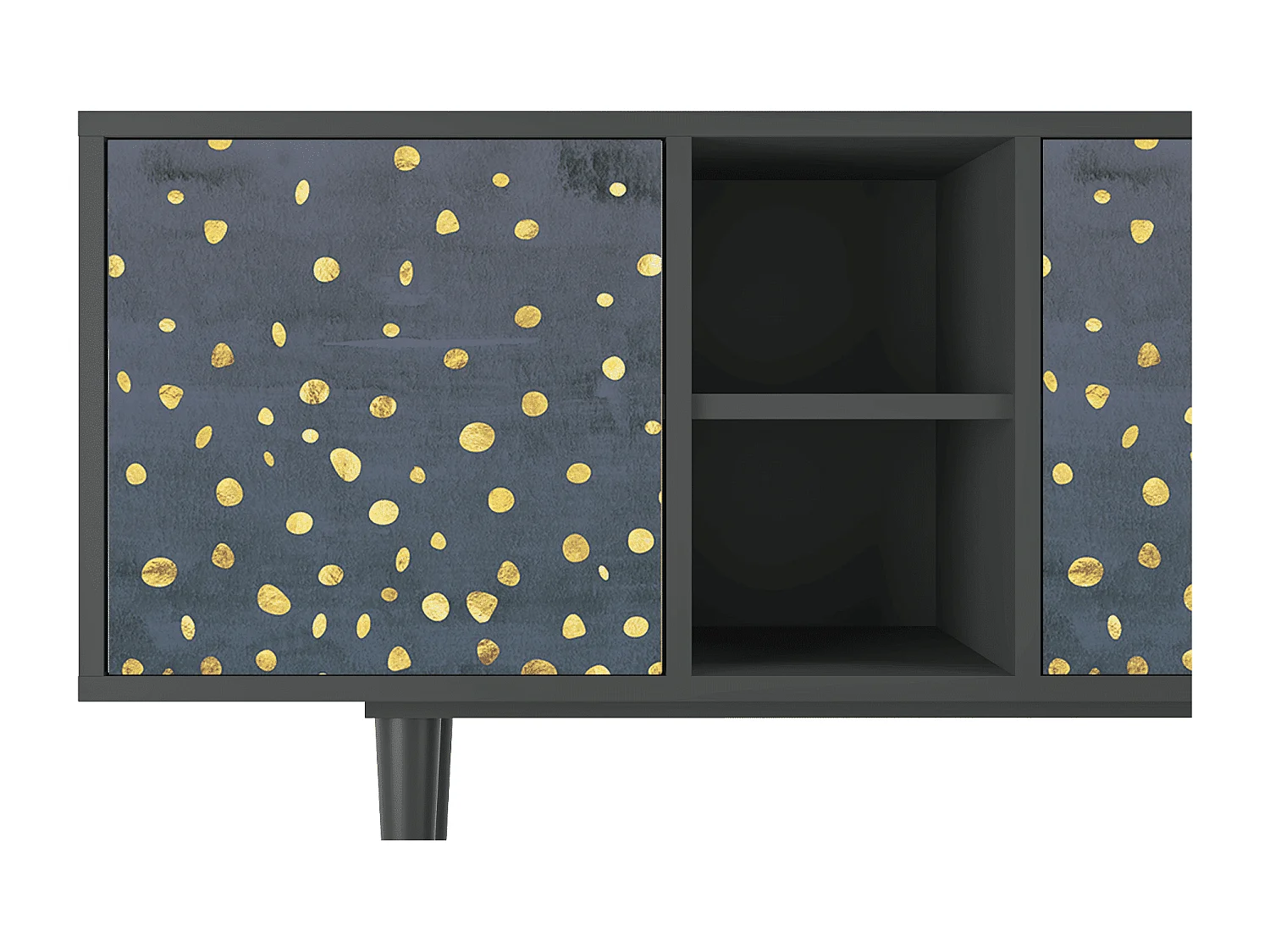 Szafka RTV - 150х69х41 cm - T5 - Foggy Lights, Antracyt