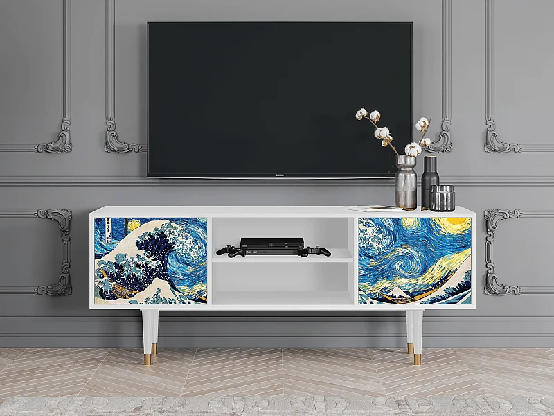 Mueble de TV - 170х69х48 cm - T2 - Great Wave, Blanco