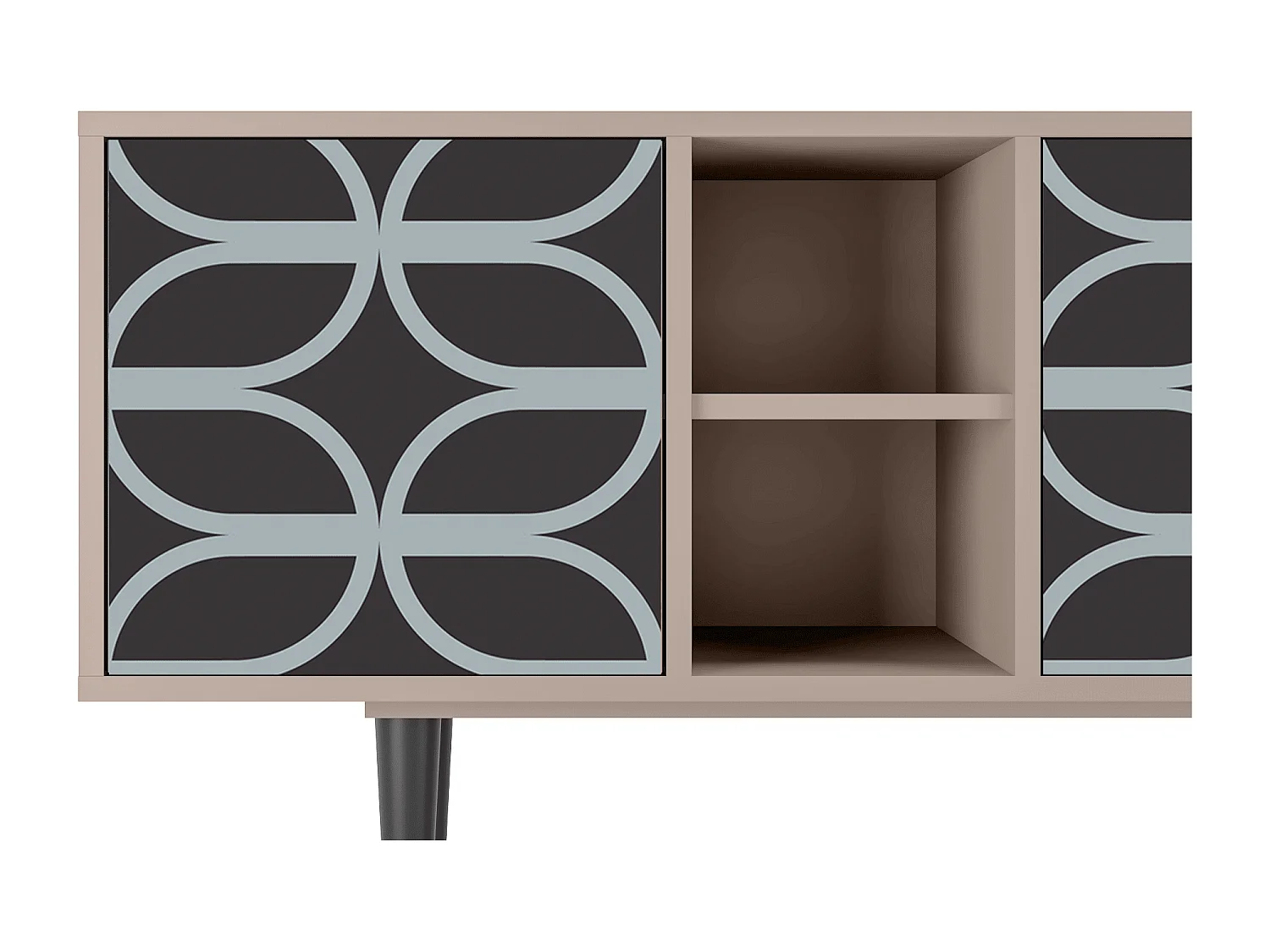 TV-Möbel - 150х69х41 cm - T5 - Braided Blue, Latte