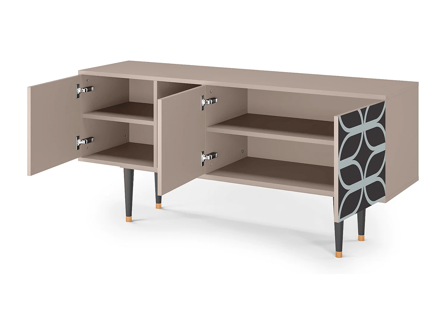 TV-Möbel - 150х69х41 cm - T5 - Braided Blue, Latte