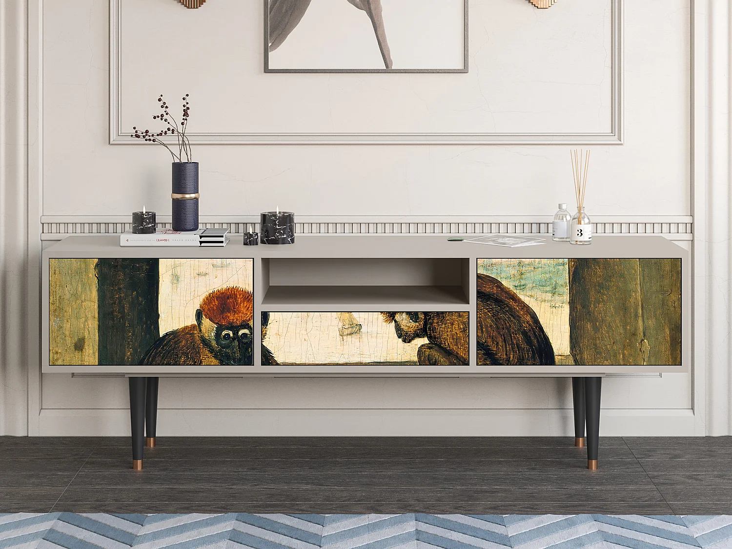 Meuble TV - 170х59х41 cm - T6 - Two Monkeys, Sable