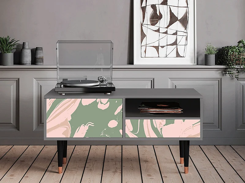 TV-meubel - 115х59х48 cm - T3 - Aquarelle, Grijs