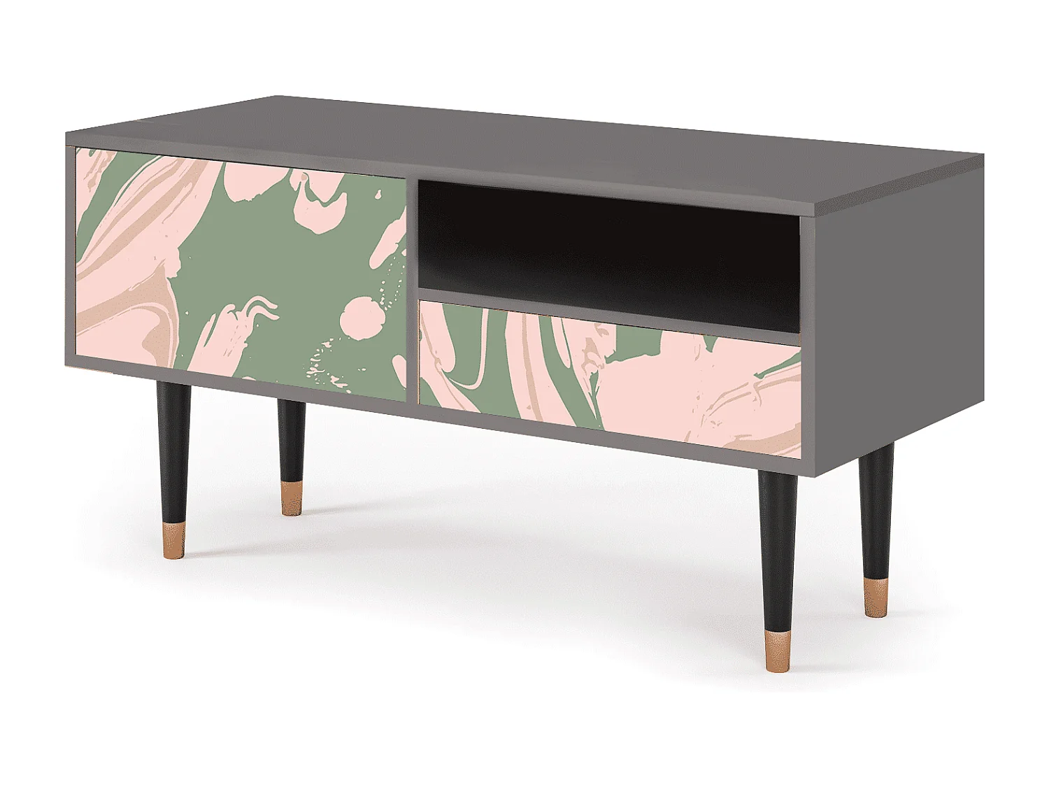 Mueble de TV - 115х59х48 cm - T3 - Aquarelle, Cinza