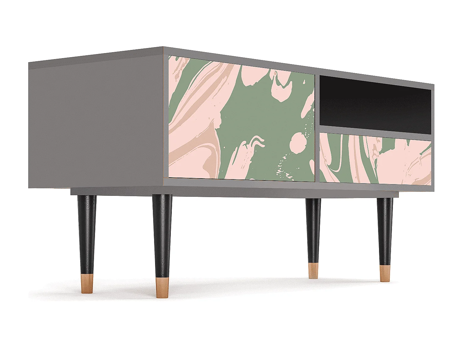 Mueble de TV - 115х59х48 cm - T3 - Aquarelle, Cinza