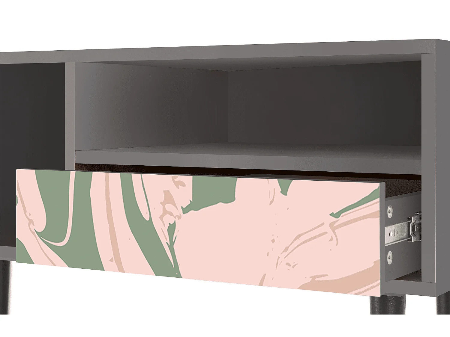 Mueble de TV - 115х59х48 cm - T3 - Aquarelle, Cinza