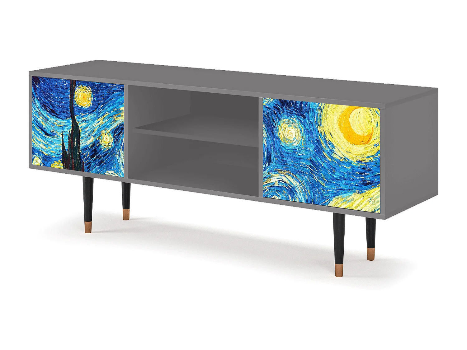 Mobile TV - 170х69х48 cm - T2 - The Starry Night  , Grigio