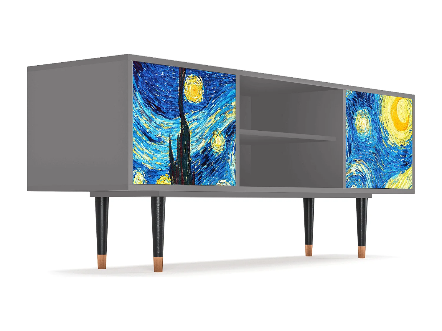 Mobile TV - 170х69х48 cm - T2 - The Starry Night  , Grigio