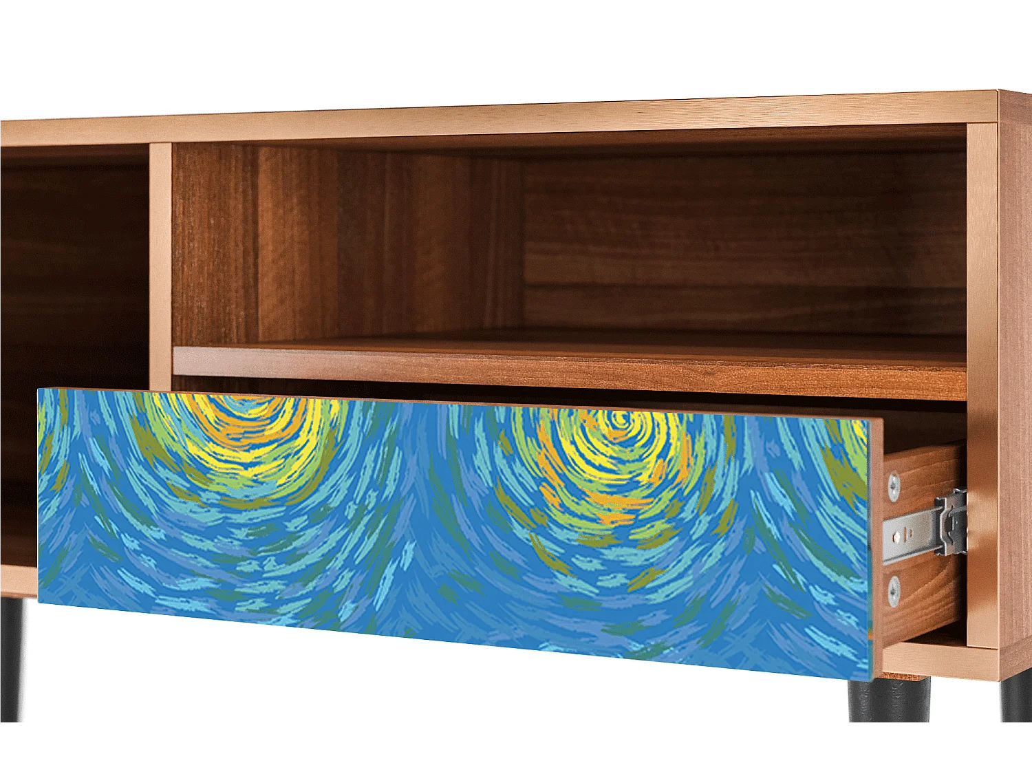 TV-meubel - 115х59х48 cm - T3 - Van Gogh Lights, Walnoot