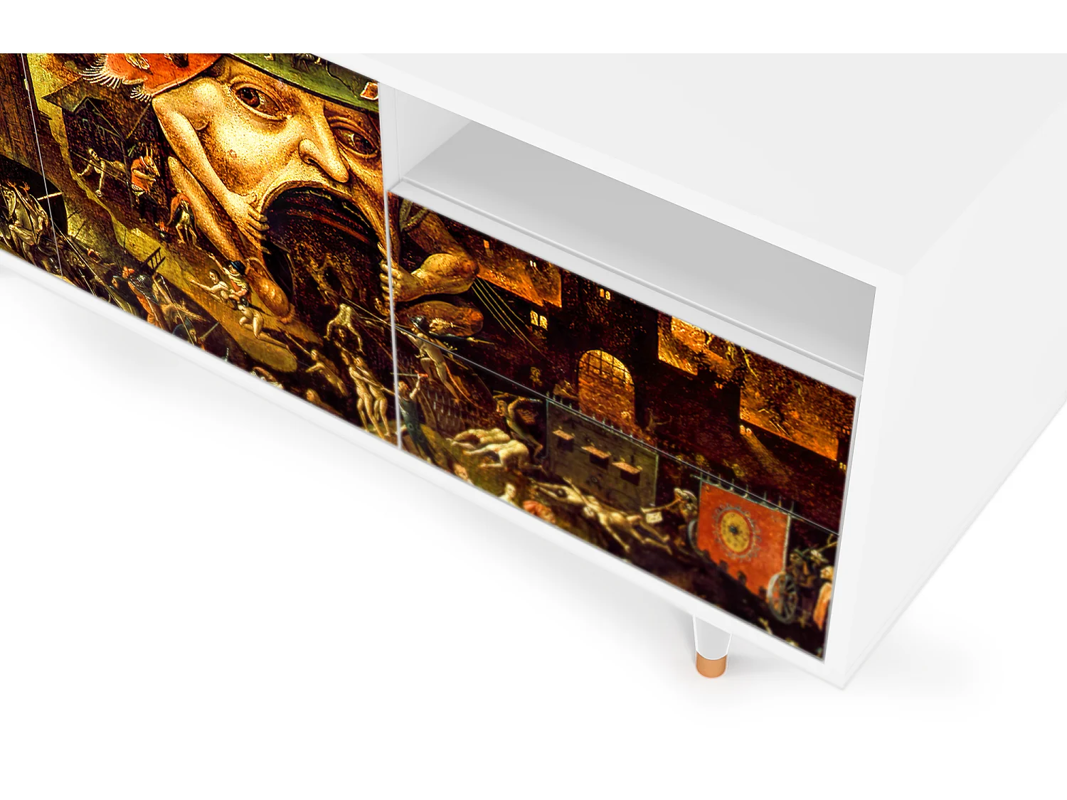 TV-Möbel - 125х56х41 cm - T7 - Christ in Limbo, Weiß