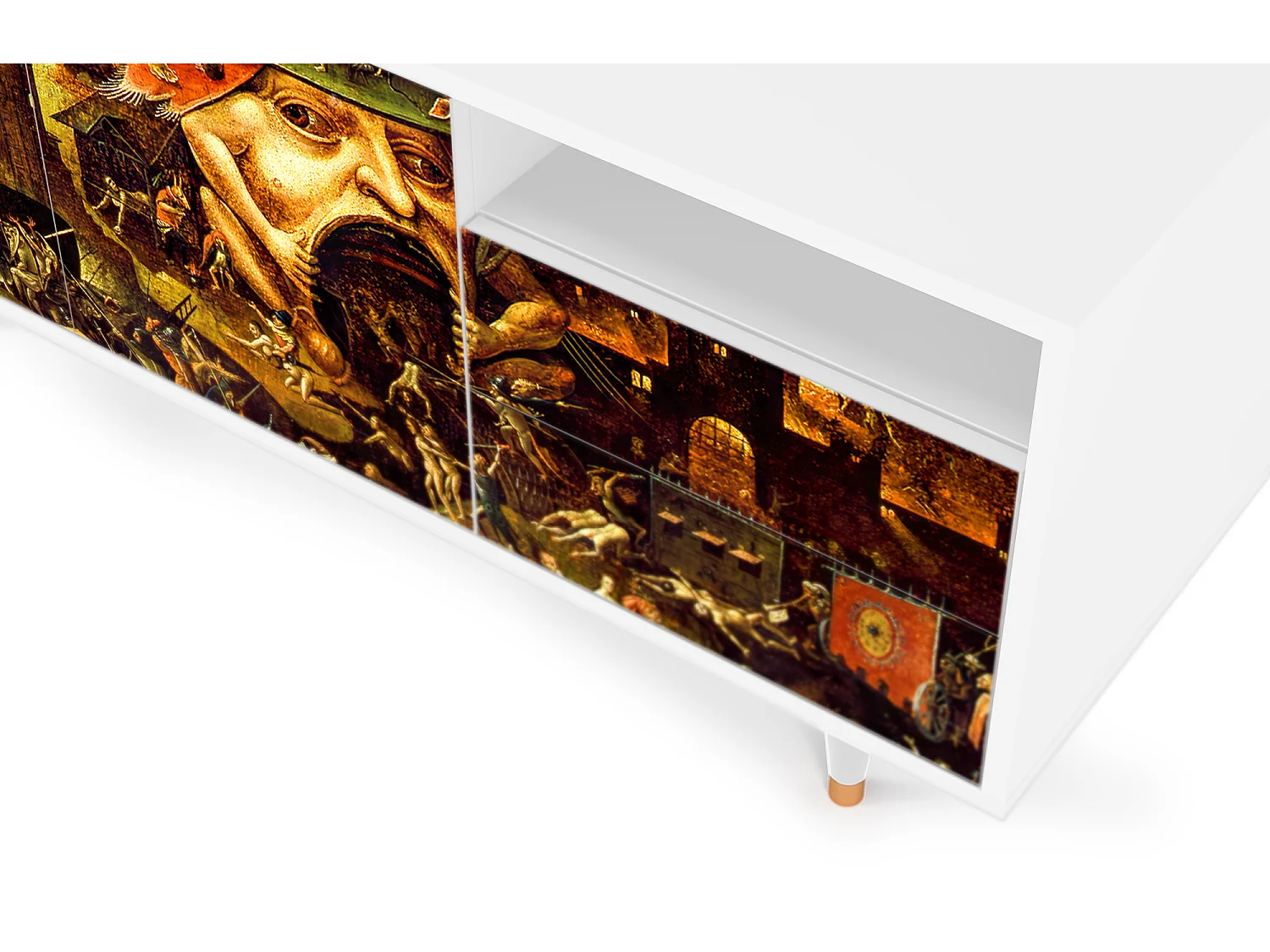 Meuble TV - 125х56х41 cm - T7 - Christ in Limbo, Blanc