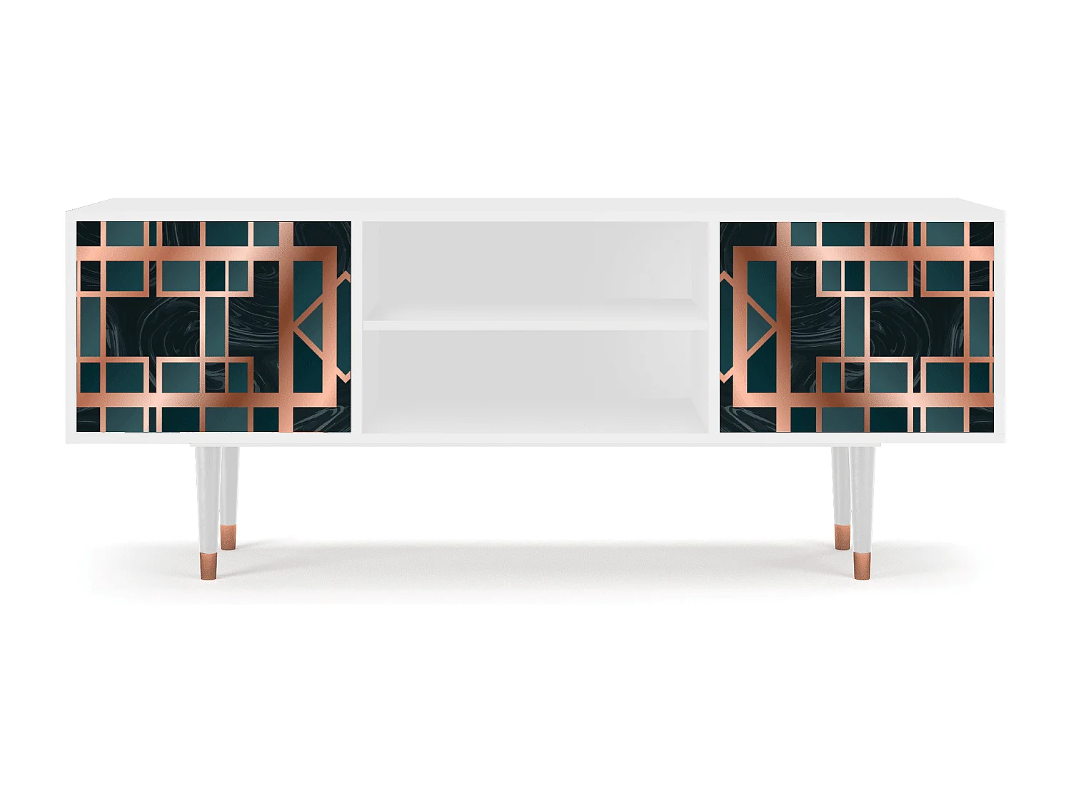 Meuble TV - 170х69х48 cm - T2 - Emerald Metro, Blanc