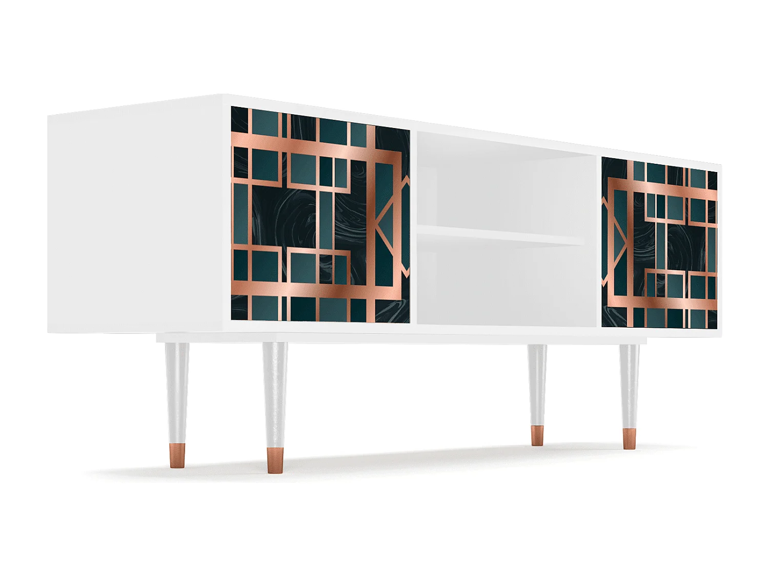 Meuble TV - 170х69х48 cm - T2 - Emerald Metro, Blanc