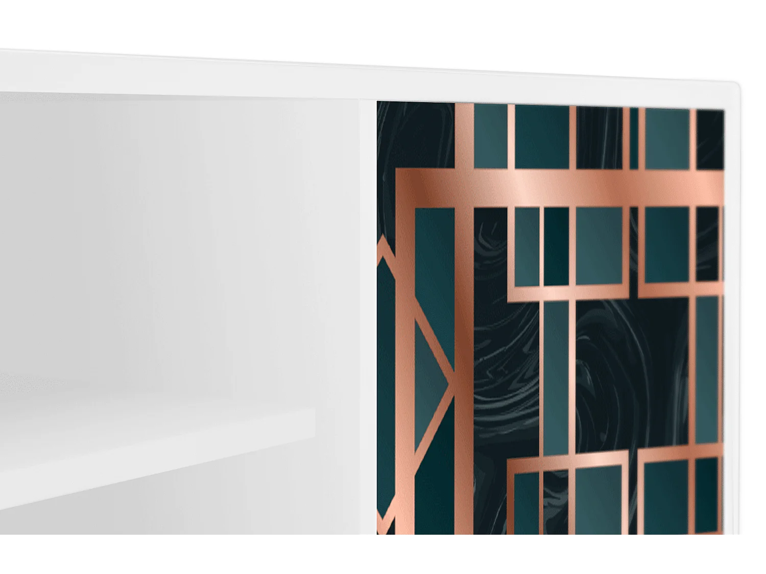 Meuble TV - 170х69х48 cm - T2 - Emerald Metro, Blanc