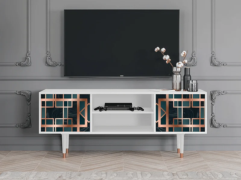 TV-Möbel - 170х69х48 cm - T2 - Emerald Metro, Weiß