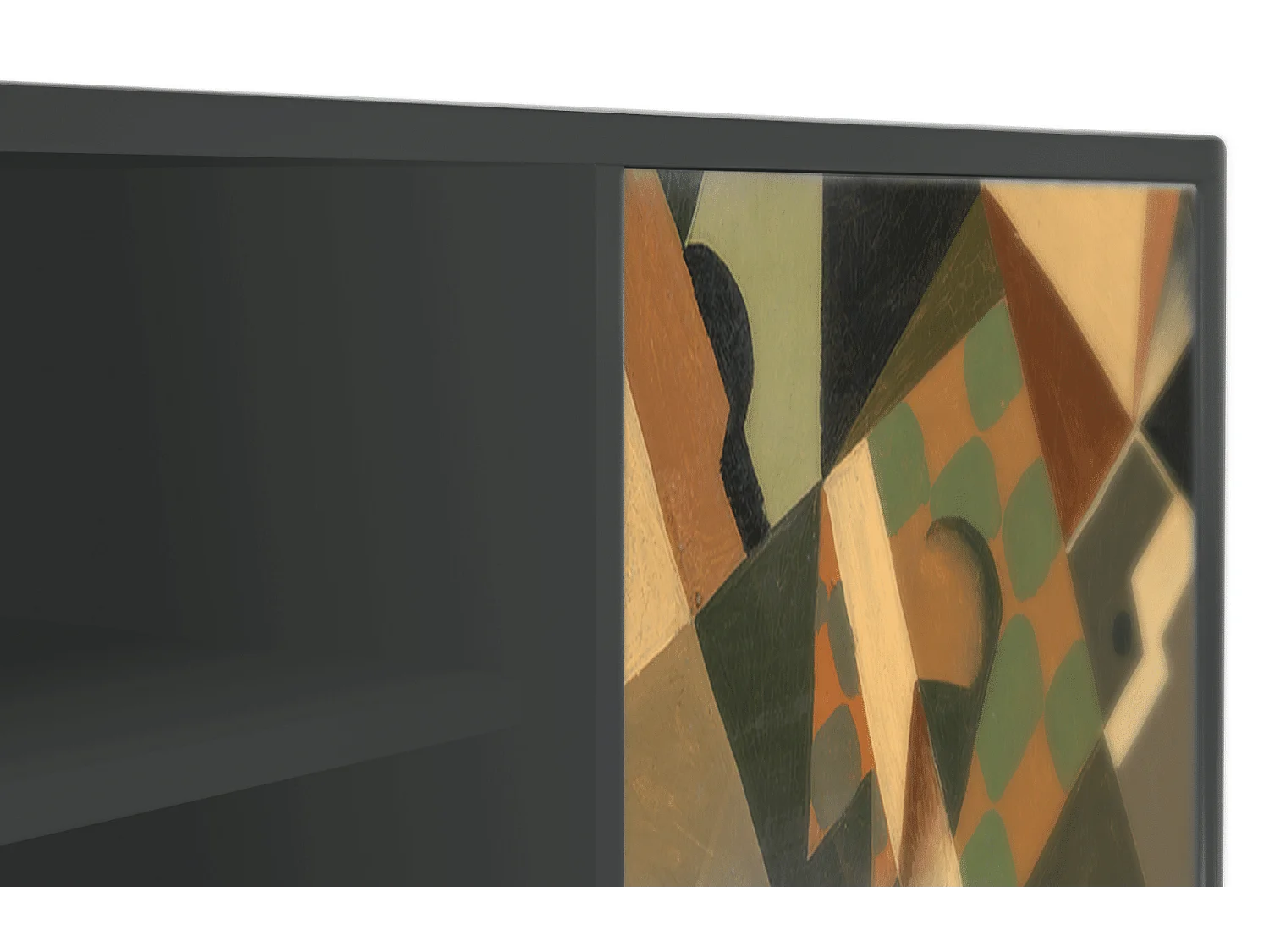 Meuble TV - 170х69х48 cm - T2 - Glass and Checkerboard, Anthracite