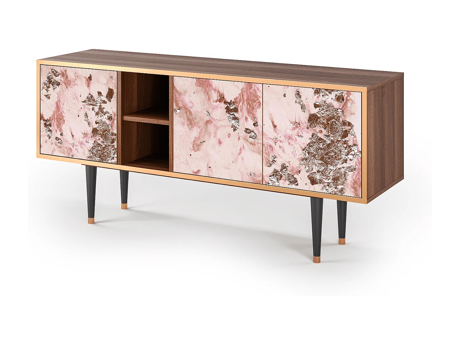 Mobile TV - 150х69х41 cm - T5 - Cotton Candy, Noce