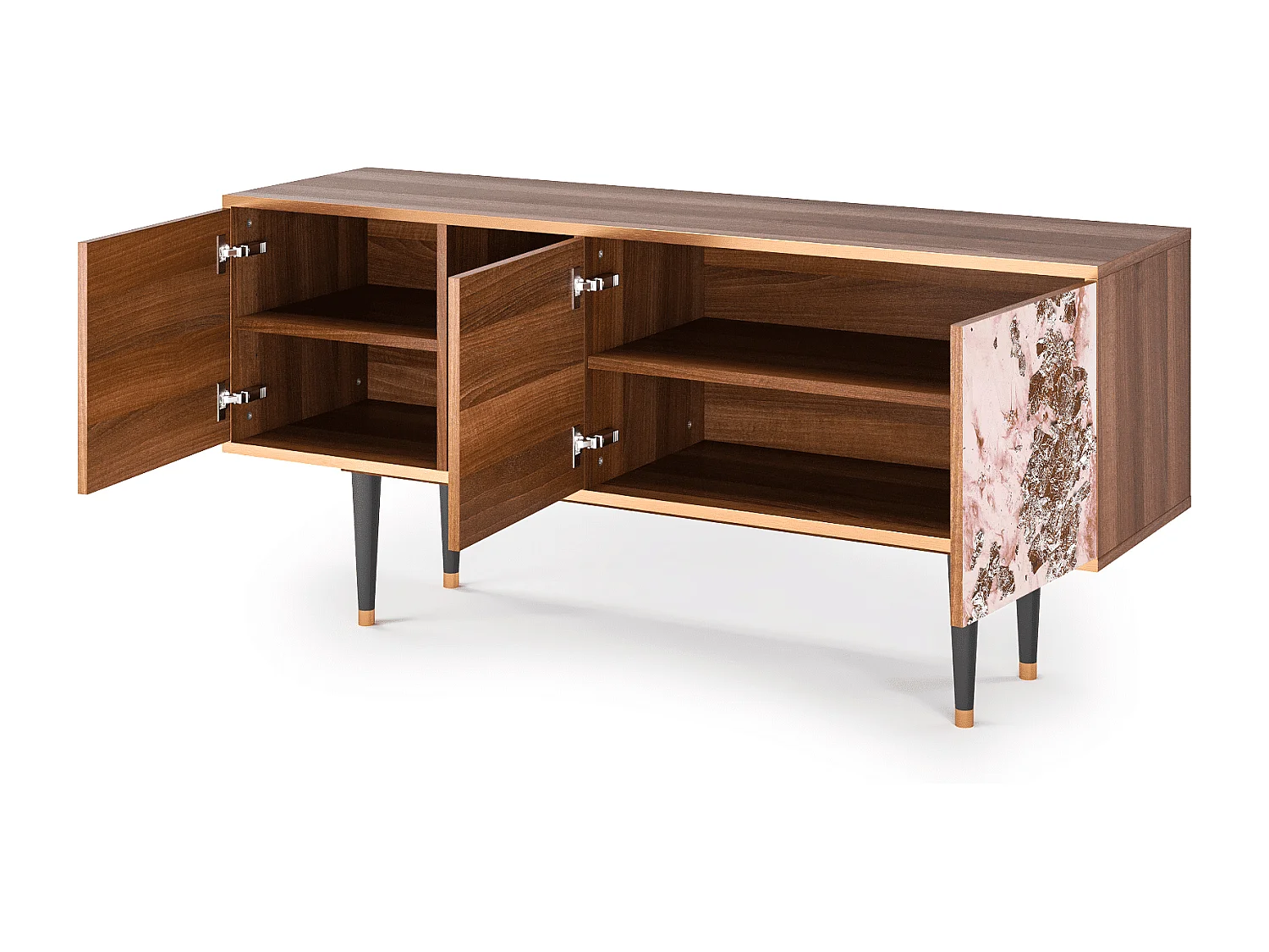 Meuble TV - 150х69х41 cm - T5 - Cotton Candy, Noyer