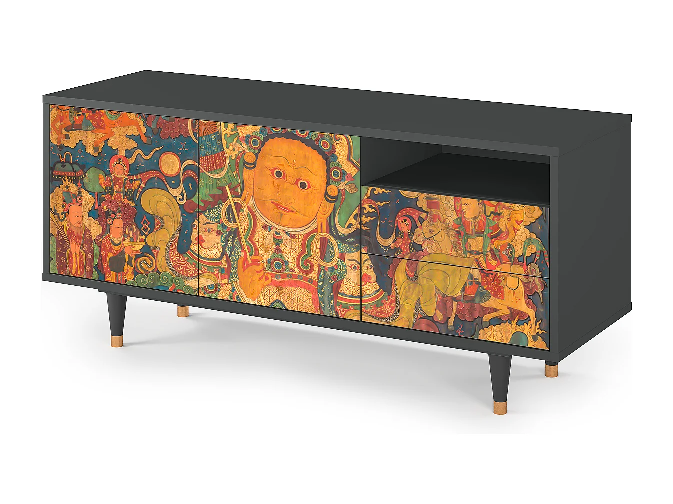 Meuble TV - 125х56х41 cm - T7 - God by Vaisravana , Anthracite