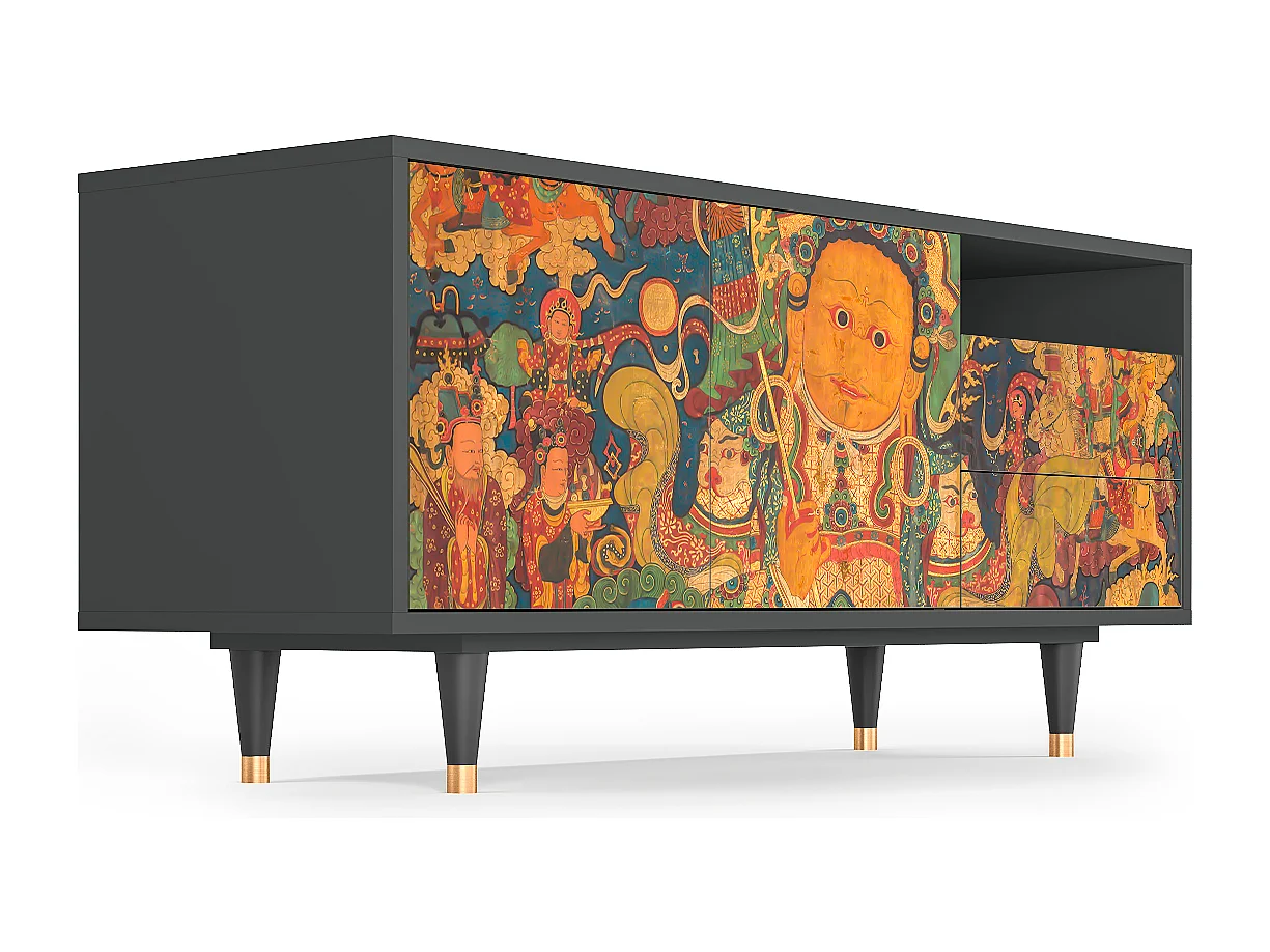 Mobile TV - 125х56х41 cm - T7 - God by Vaisravana , Antracite