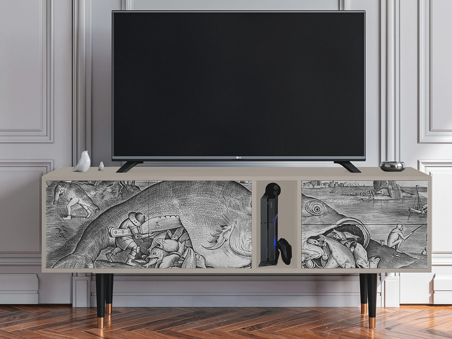 TV-Möbel - 170х69х48 cm - T1 - Big Fish Eat Little, Sand