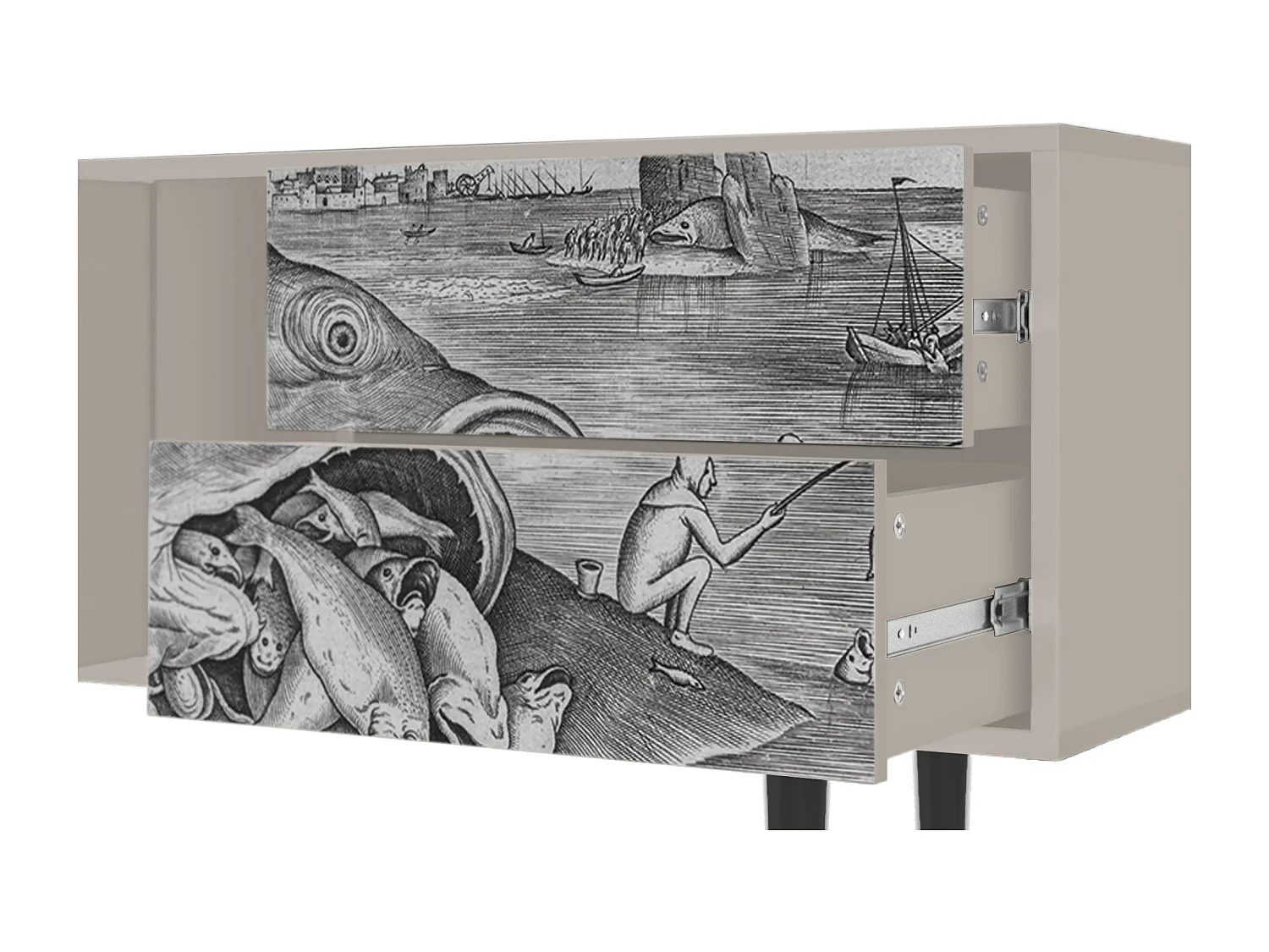 TV-Möbel - 170х69х48 cm - T1 - Big Fish Eat Little, Sand