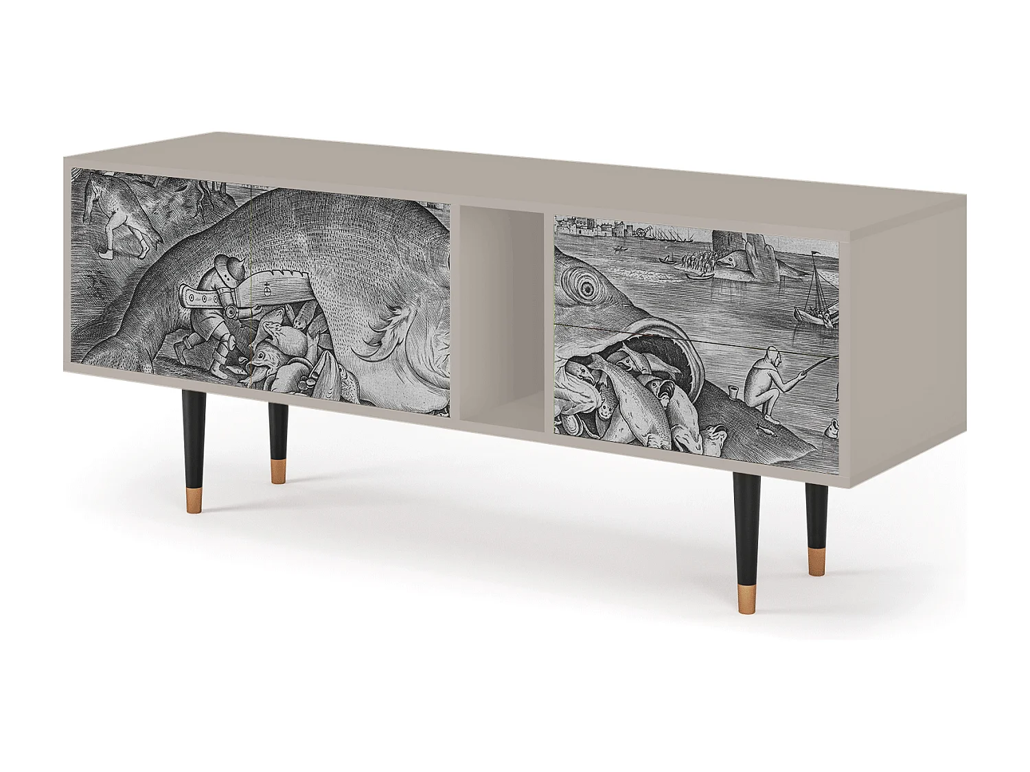 Mueble de TV - 170х69х48 cm - T1 - Big Fish Eat Little, Areia