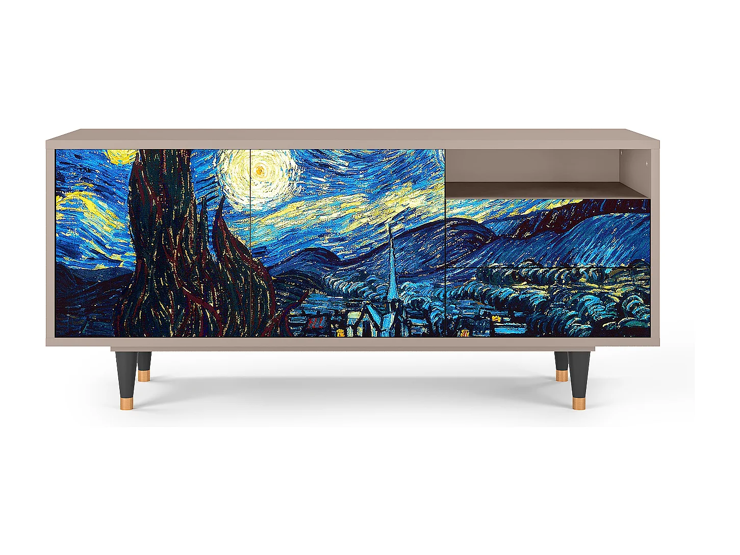 Meuble TV - 125х56х41 cm - T7 - The Starry Night  , Latte